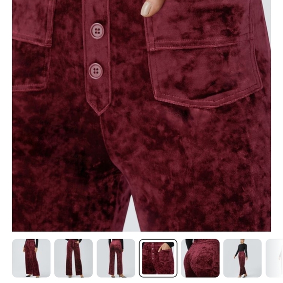 HALARA Velvet Maroon Trousers - Picture 4 of 4